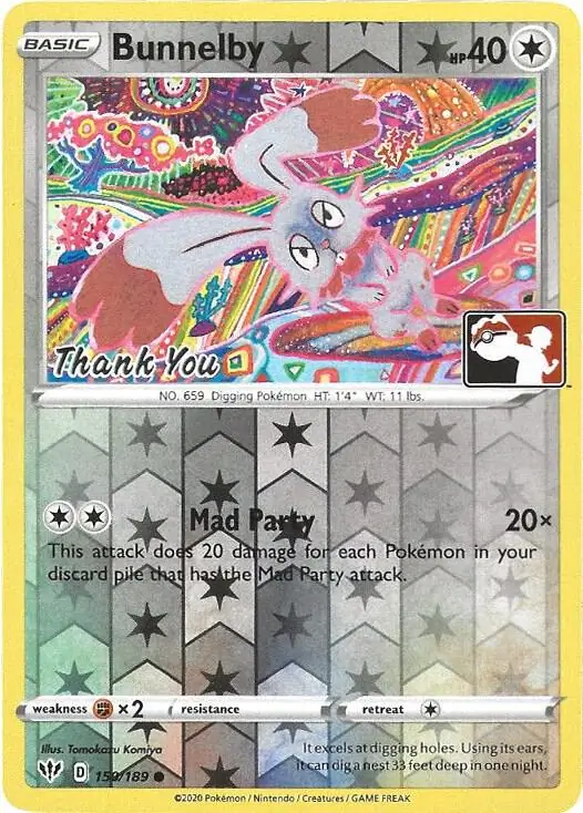 Bunnelby Thank You Promo 150/319 — Miscellaneous Promos 3 (English Pokémon TCG card)