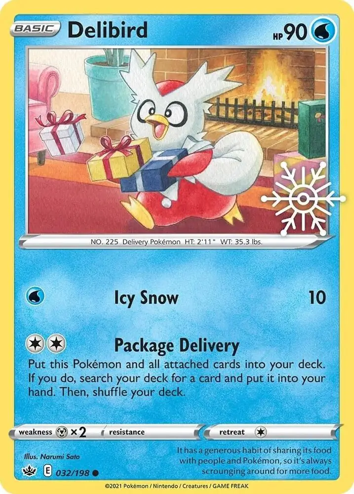 Delibird Holiday Calendar 032/319 — Miscellaneous Promos 3 (English Pokémon TCG card)