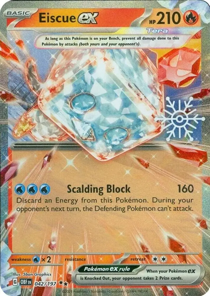 Eiscue ex Holiday Calendar 042/319 — Miscellaneous Promos 3 (English Pokémon TCG card)