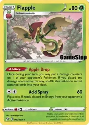 Flapple Gamestop 022/319 — Miscellaneous Promos 3 (English Pokémon TCG card)