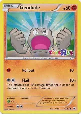 Geodude Toys R Us 043/319 — Miscellaneous Promos 3 (English Pokémon TCG card)
