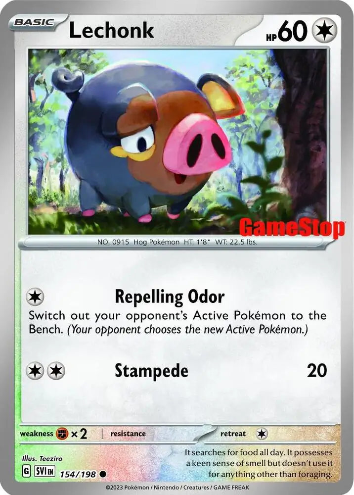 Lechonk GameStop Promo 154/319 — Miscellaneous Promos 3 (English Pokémon TCG card)