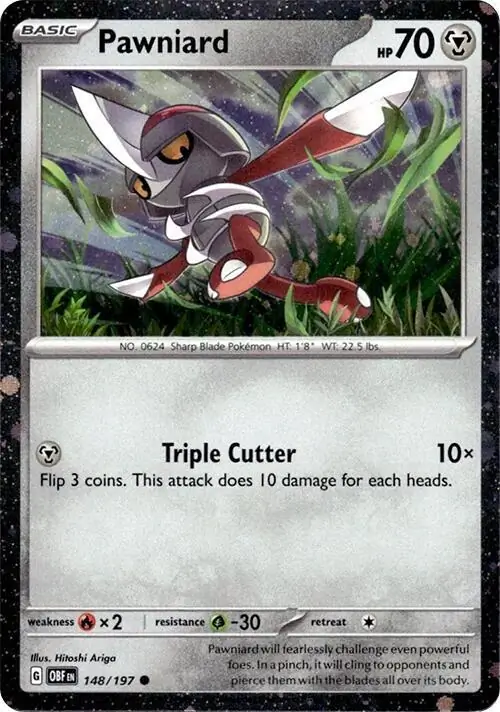 Pawniard Cosmos Holo 148/319 — Miscellaneous Promos 3 (English Pokémon TCG card)
