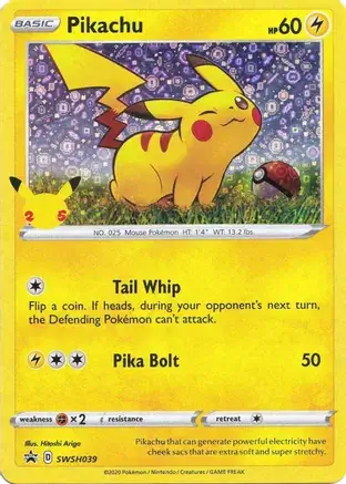 Pikachu General Mills SWSH039 — Miscellaneous Promos 3 (English Pokémon TCG card)