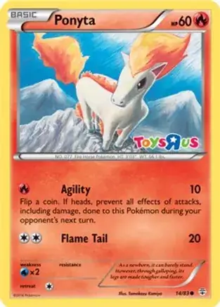 Ponyta Toys R Us 014/319 — Miscellaneous Promos 3 (English Pokémon TCG card)