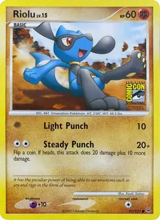 Riolu SDCC 2009 091/319 — Miscellaneous Promos 3 (English Pokémon TCG card)