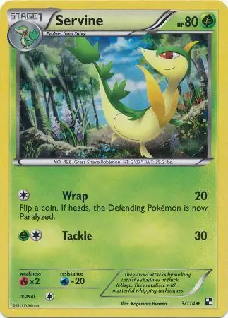 Servine Cracked Ice Holo 003/319 — Miscellaneous Promos 3 (English Pokémon TCG card)
