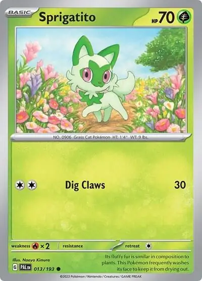 Sprigatito Summer 2023 Collector Chest 013/319 — Miscellaneous Promos 3 (English Pokémon TCG card)