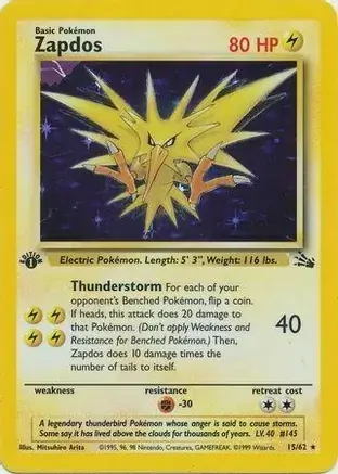 Zapdos Cosmos Holo 015/319 — Miscellaneous Promos 3 (English Pokémon TCG card)