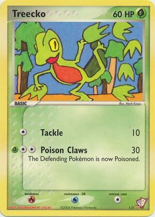 Treecko 001/5 — Poké Card Creator Pack (English Pokémon TCG card)