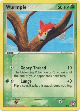 Wurmple 002/5 — Poké Card Creator Pack (English Pokémon TCG card)