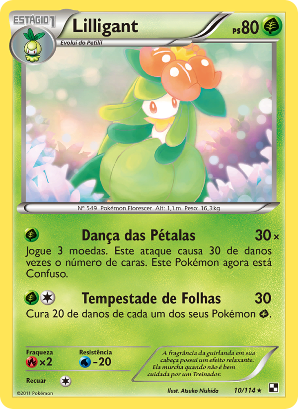 Lilligant 10 — Black & White (Portuguese Pokémon TCG card)