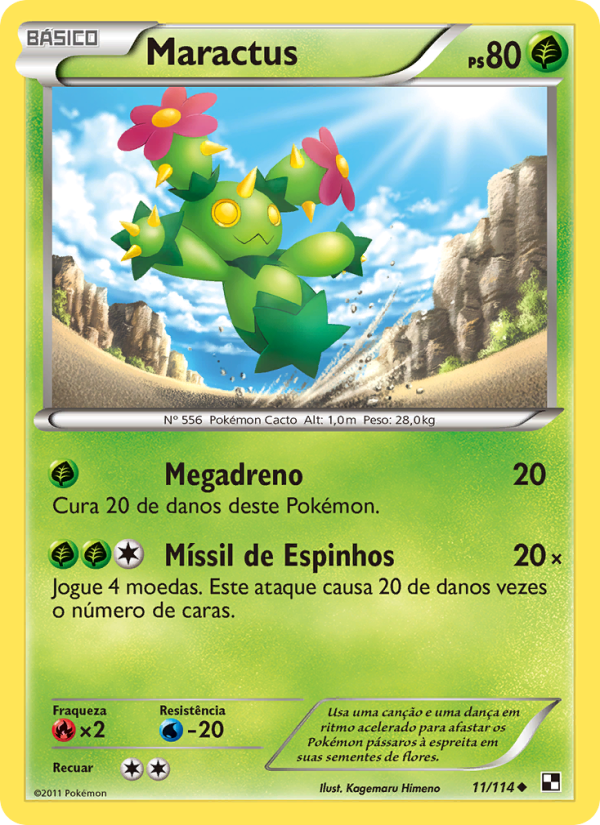 Maractus 11 — Black & White (Portuguese Pokémon TCG card)