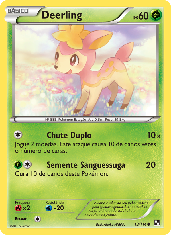 Deerling 13 — Black & White (Portuguese Pokémon TCG card)