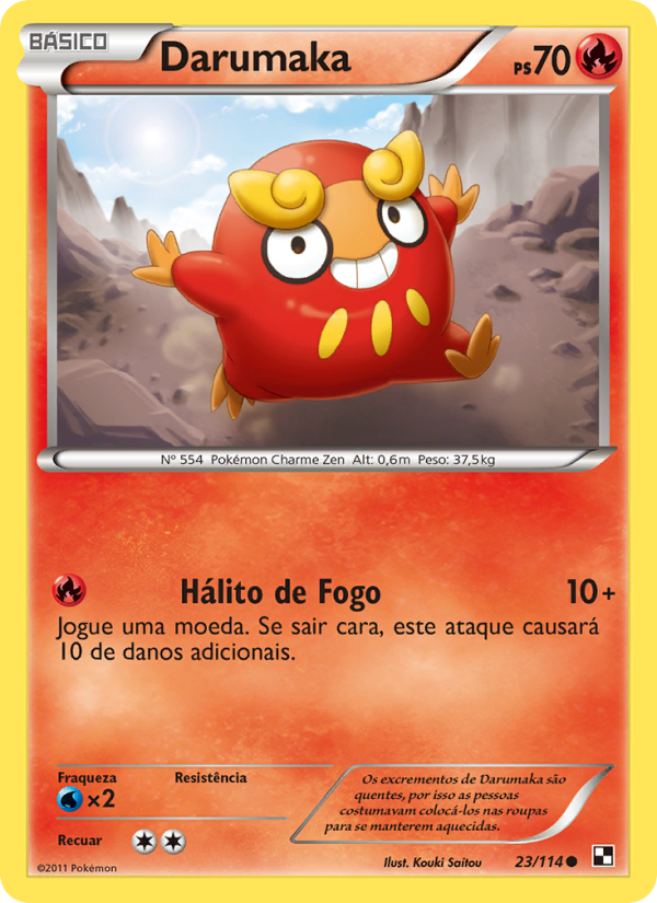 Darumaka 23 — Black & White (Portuguese Pokémon TCG card)
