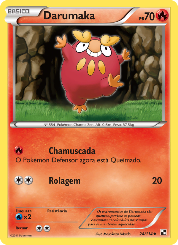 Darumaka 24 — Black & White (Portuguese Pokémon TCG card)