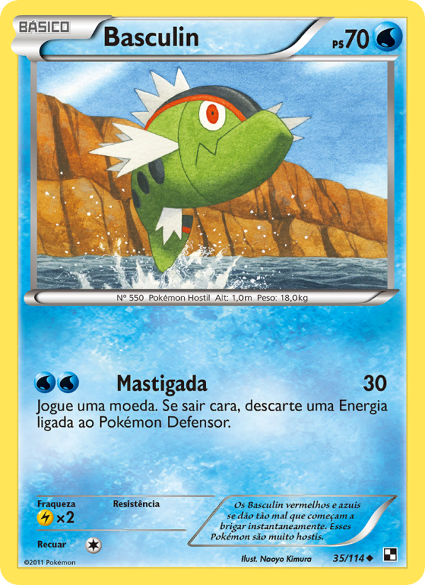 Basculin 35 — Black & White (Portuguese Pokémon TCG card)