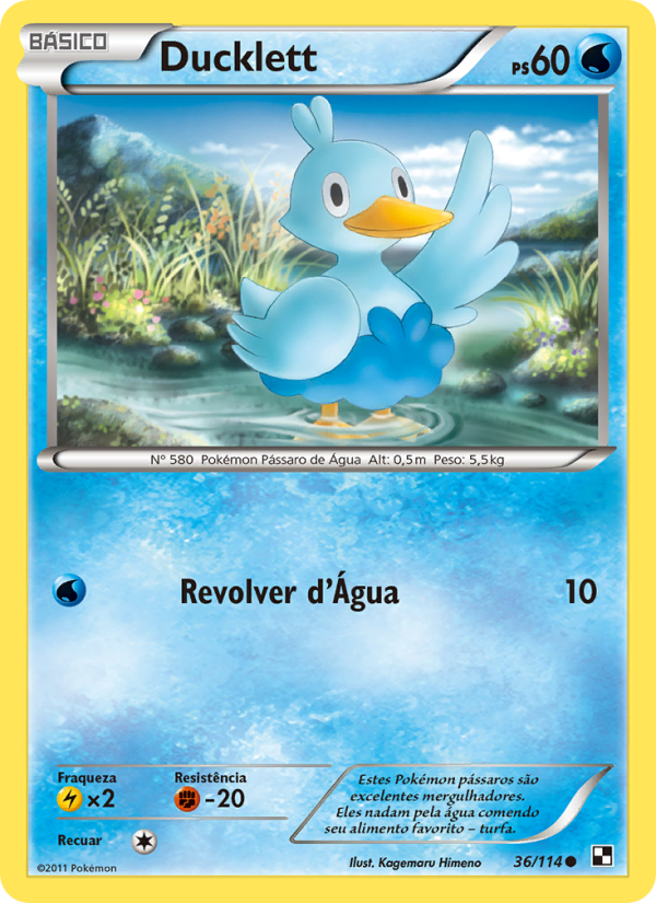 Ducklett 36 — Black & White (Portuguese Pokémon TCG card)