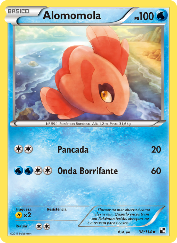 Alomomola 38 — Black & White (Portuguese Pokémon TCG card)