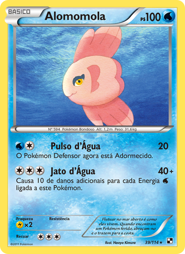 Alomomola 39 — Black & White (Portuguese Pokémon TCG card)