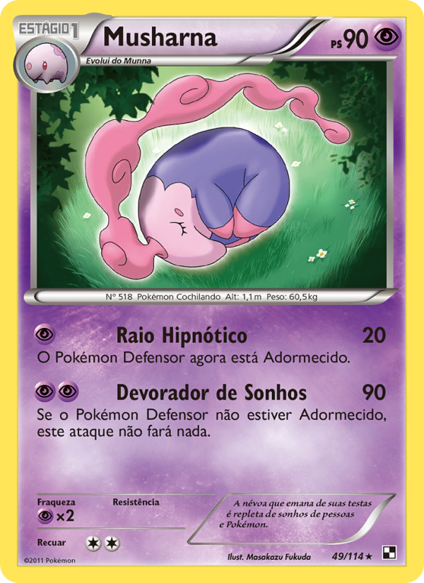 Musharna 49 — Black & White (Portuguese Pokémon TCG card)