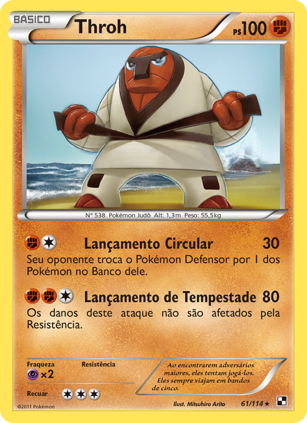 Throh 61 — Black & White (Portuguese Pokémon TCG card)