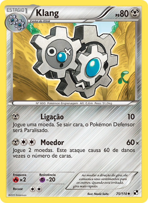 Klang 75 — Black & White (Portuguese Pokémon TCG card)