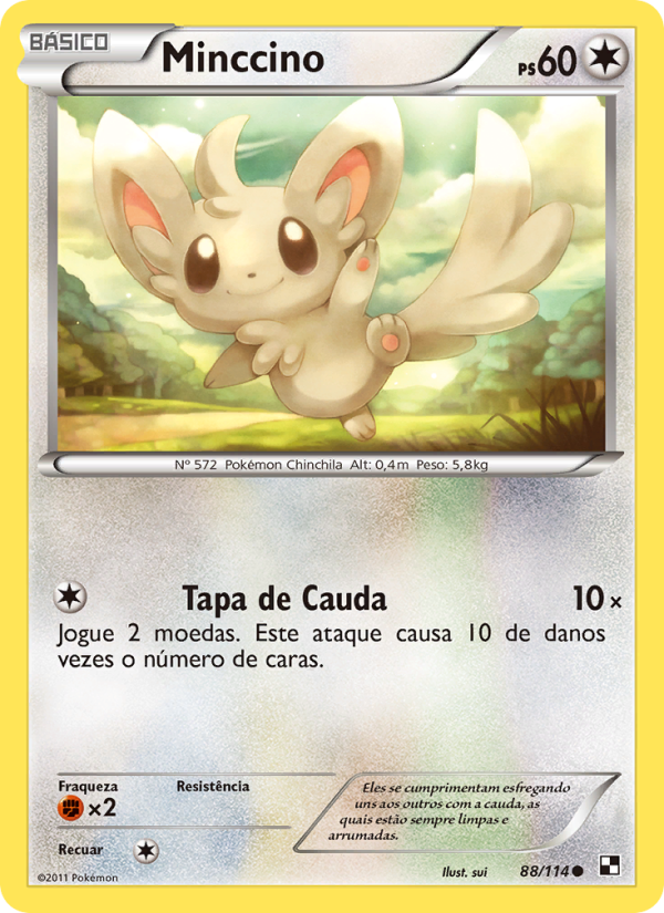 Minccino 88 — Black & White (Portuguese Pokémon TCG card)