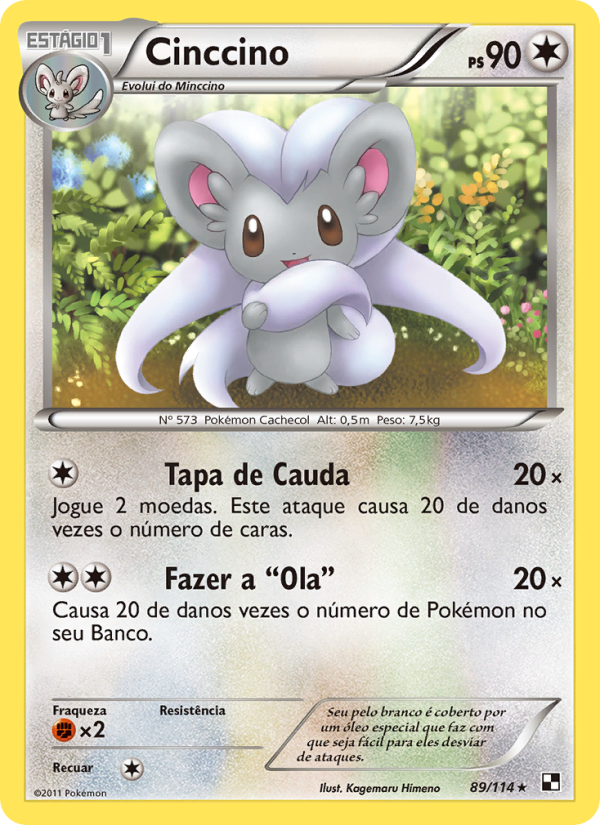 Cinccino 89 — Black & White (Portuguese Pokémon TCG card)