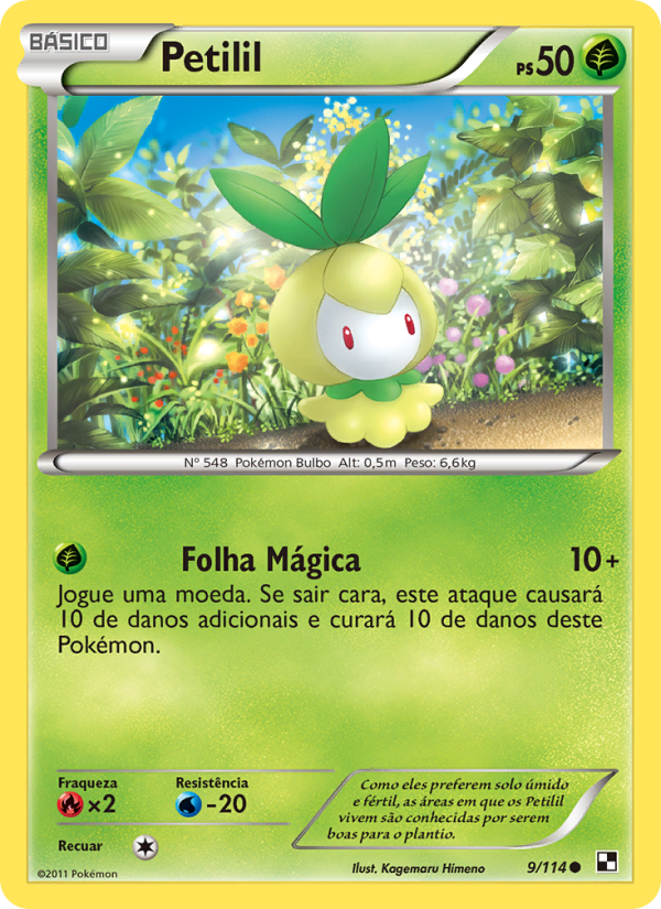 Petilil 9 — Black & White (Portuguese Pokémon TCG card)