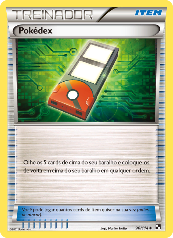 Pokédex 98 — Black & White (Portuguese Pokémon TCG card)