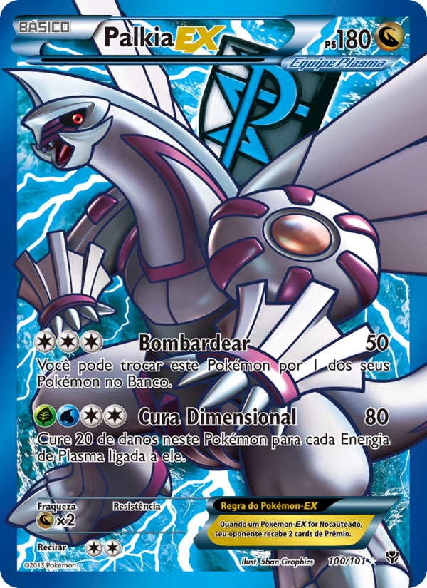 Palkia-EX 100 — Explosão de Plasma (Portuguese Pokémon TCG card)
