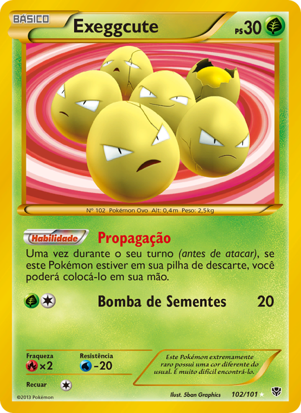 Exeggcute 102 — Explosão de Plasma (Portuguese Pokémon TCG card)