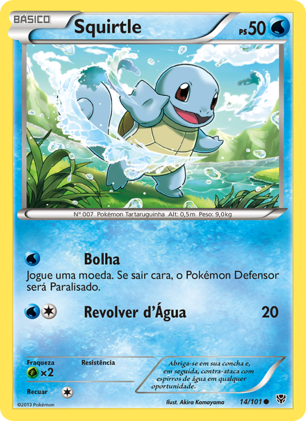 Squirtle 14 — Explosão de Plasma (Portuguese Pokémon TCG card)
