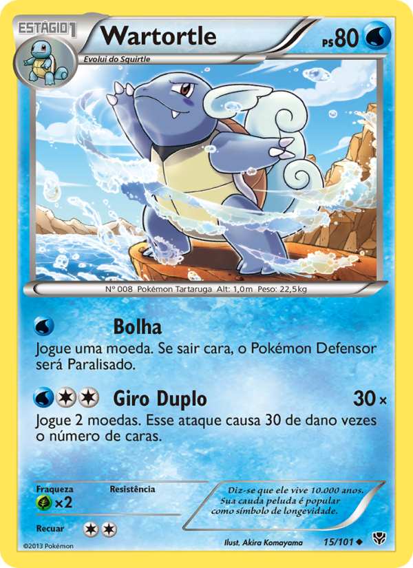 Wartortle 15 — Explosão de Plasma (Portuguese Pokémon TCG card)
