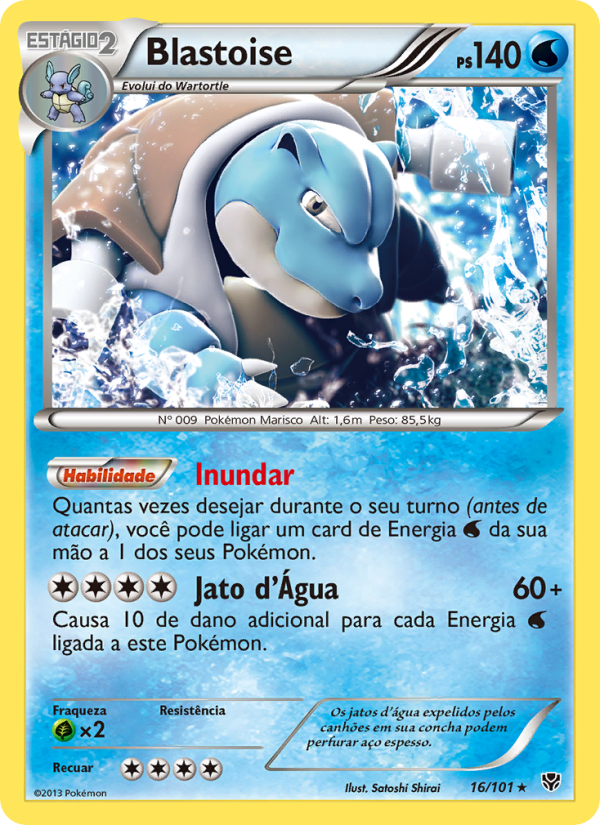 Blastoise 16 — Explosão de Plasma (Portuguese Pokémon TCG card)