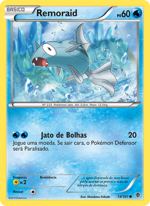 Remoraid 18 — Explosão de Plasma (Portuguese Pokémon TCG card)
