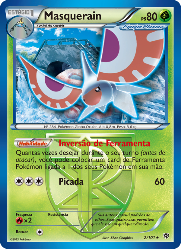 Masquerain 2 — Explosão de Plasma (Portuguese Pokémon TCG card)