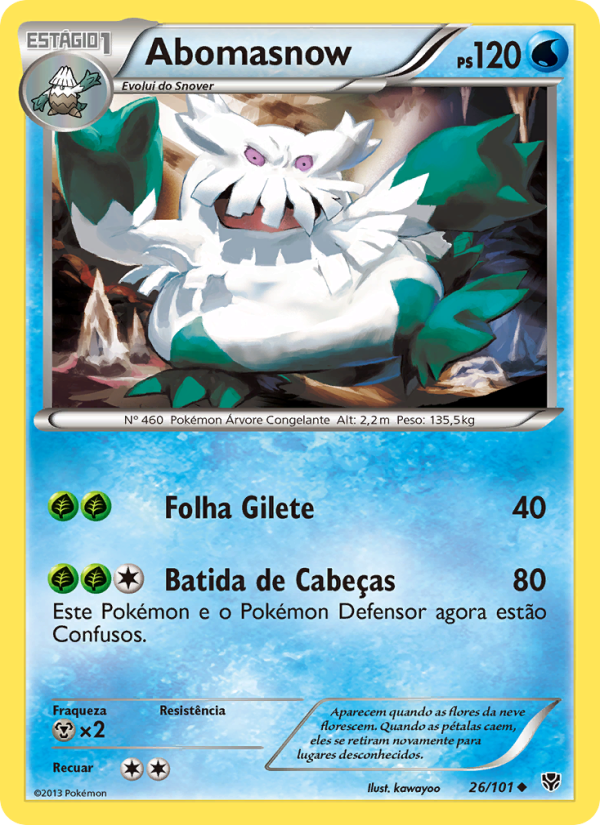 Abomasnow 26 — Explosão de Plasma (Portuguese Pokémon TCG card)