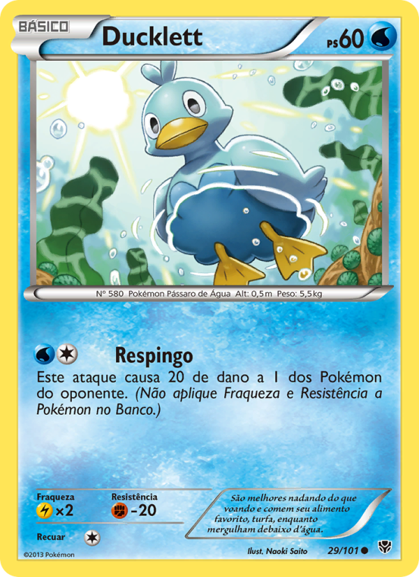 Ducklett 29 — Explosão de Plasma (Portuguese Pokémon TCG card)
