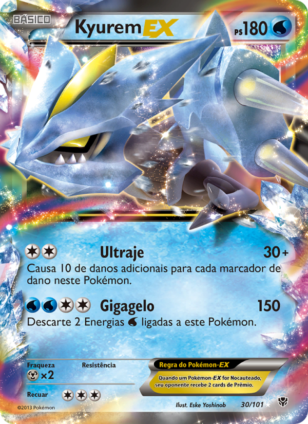 Kyurem-EX 30 — Explosão de Plasma (Portuguese Pokémon TCG card)