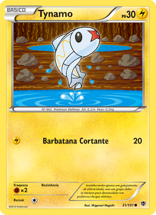 Tynamo 31 — Explosão de Plasma (Portuguese Pokémon TCG card)