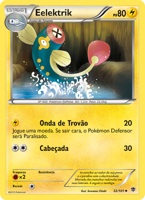 Eelektrik 32 — Explosão de Plasma (Portuguese Pokémon TCG card)