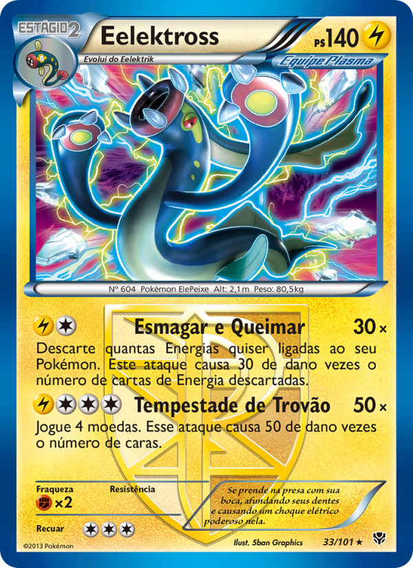 Eelektross 33 — Explosão de Plasma (Portuguese Pokémon TCG card)