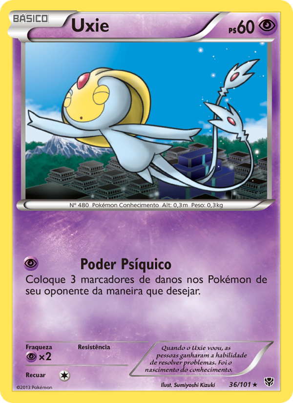Uxie 36 — Explosão de Plasma (Portuguese Pokémon TCG card)