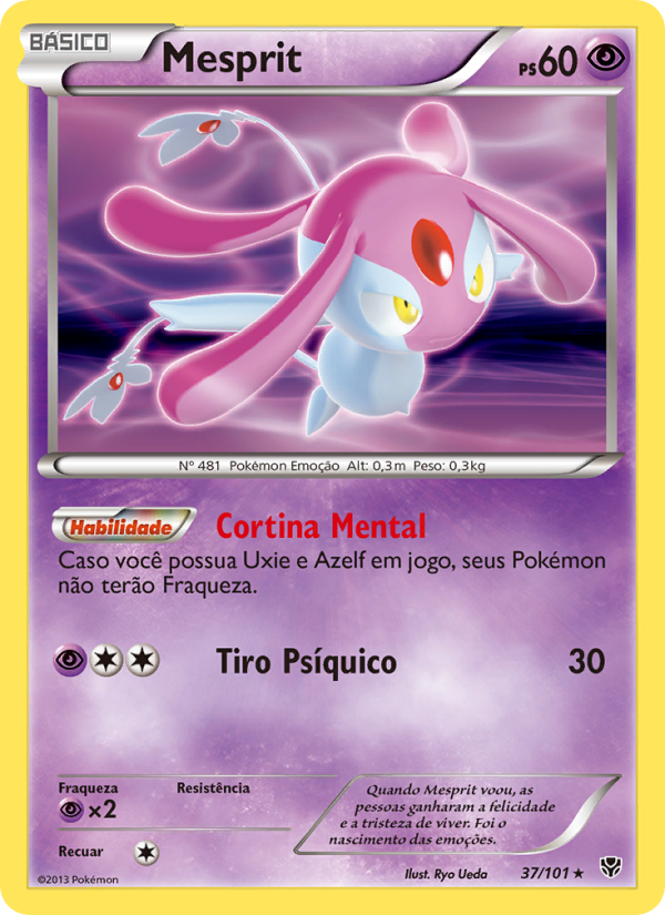 Mesprit 37 — Explosão de Plasma (Portuguese Pokémon TCG card)