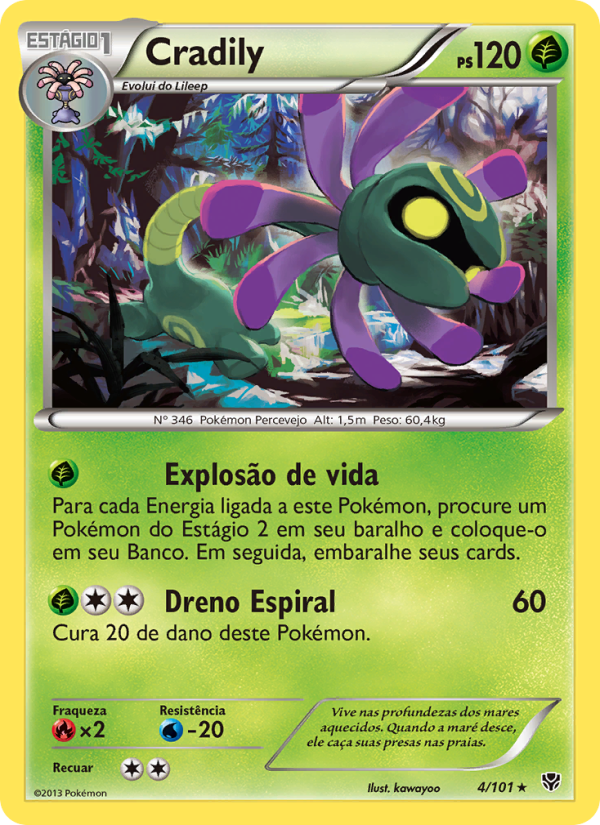 Cradily 4 — Explosão de Plasma (Portuguese Pokémon TCG card)