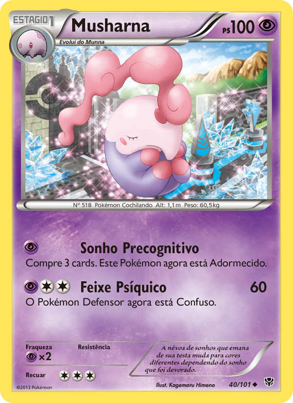 Musharna 40 — Explosão de Plasma (Portuguese Pokémon TCG card)