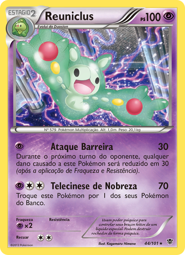 Reuniclus 44 — Explosão de Plasma (Portuguese Pokémon TCG card)