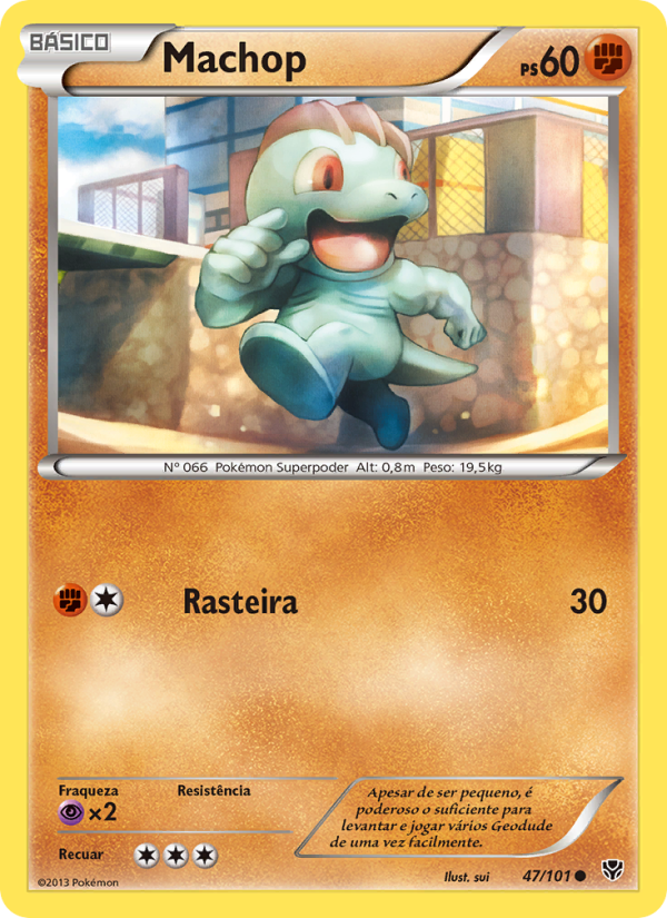 Machop 47 — Explosão de Plasma (Portuguese Pokémon TCG card)